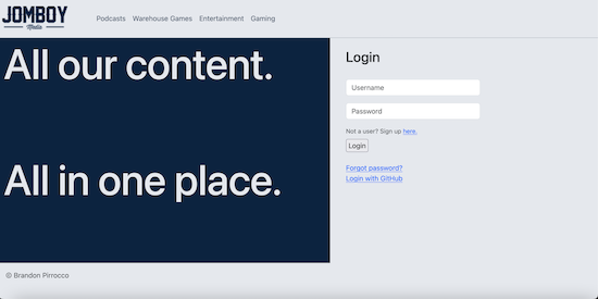 Content Aggregator Login